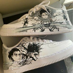 Custom, One of a Kind Air Force 1 Sneakers (Attack on Titan)